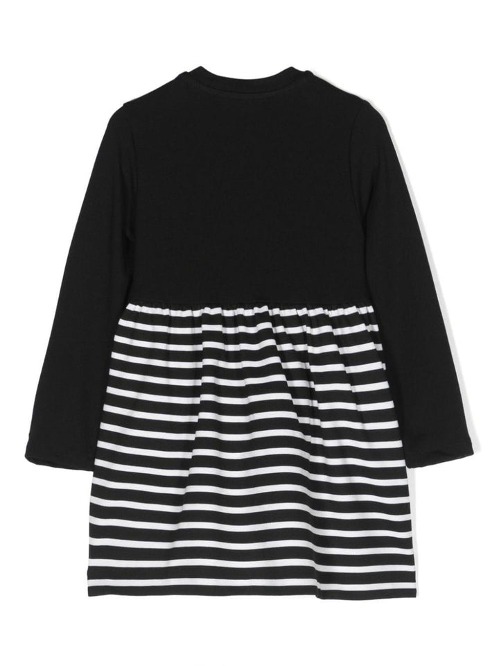 Black dress for baby girls with logo