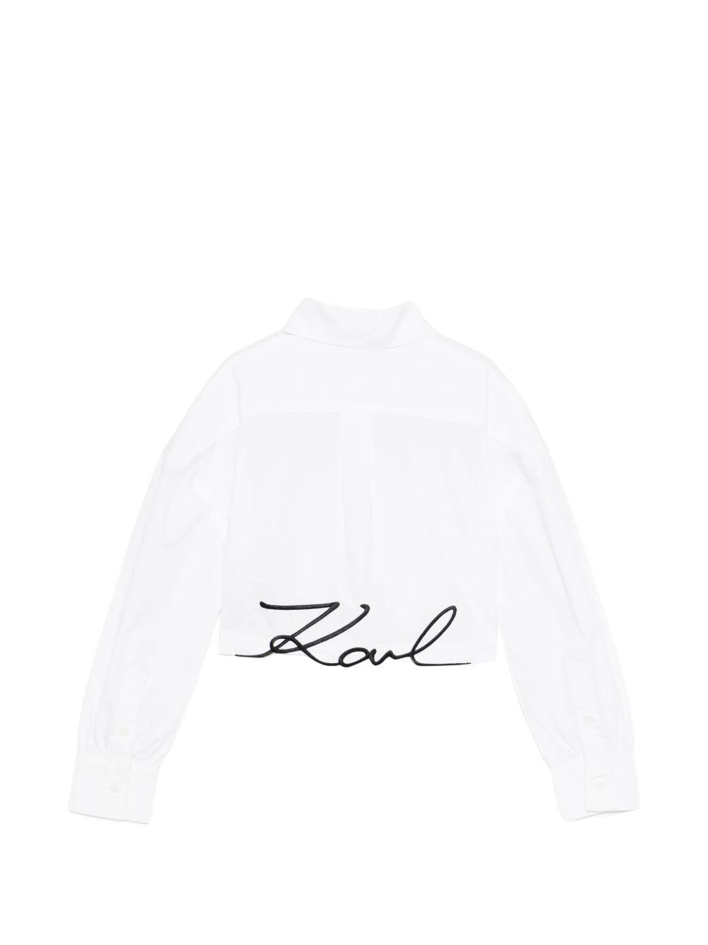 Camicia bianca per bambina Z31117 10P Karl Lagerfeld Kids 