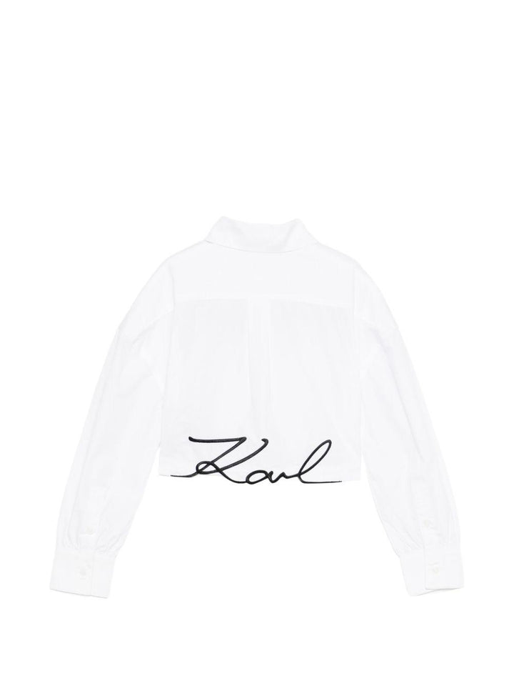 Camicia bianca per bambina Z31117 10P Karl Lagerfeld Kids 
