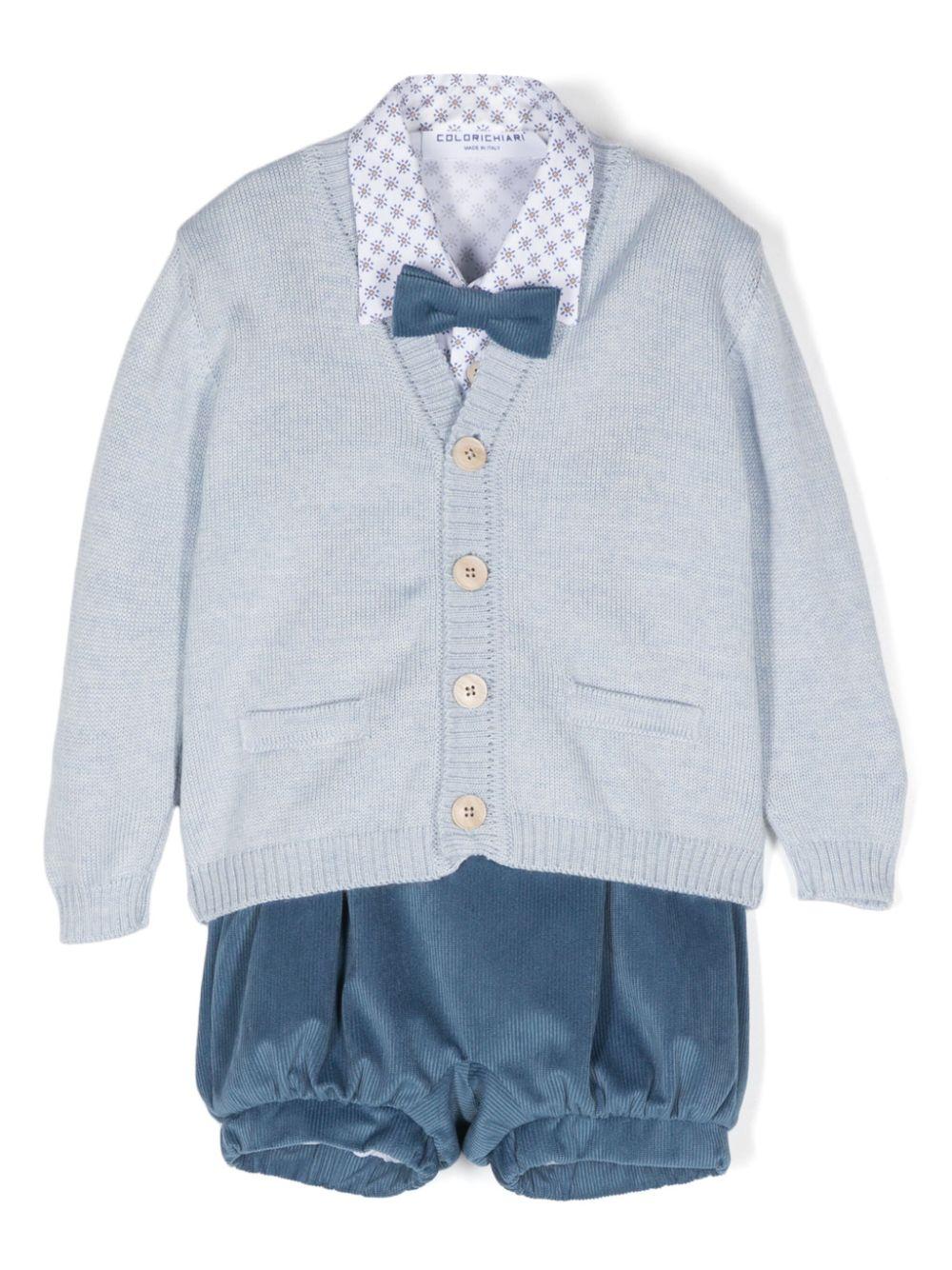 Completo blu/bianco per neonato