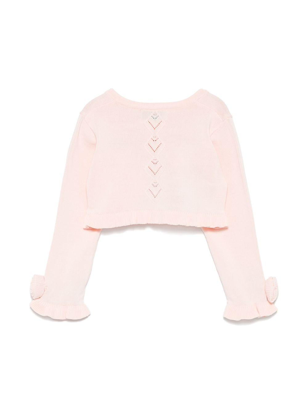 Cardigan rosa chiaro per neonata