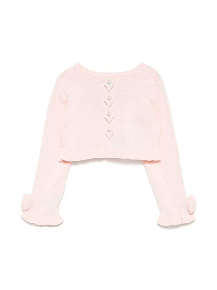 Cardigan rosa chiaro per neonata