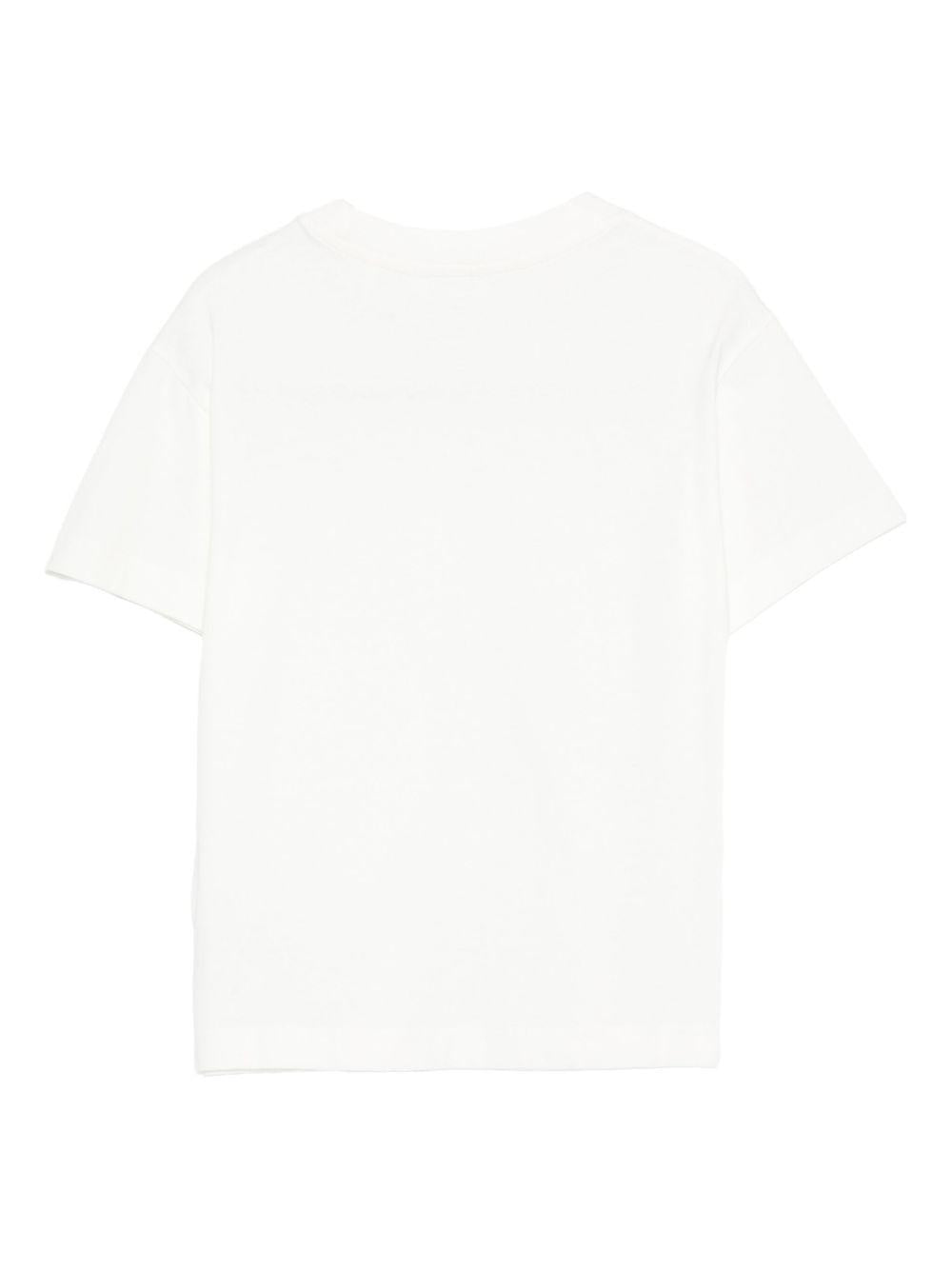 T-shirt bianco per bambino PBAA003F25JER002 0340 Palm Angels Kids 