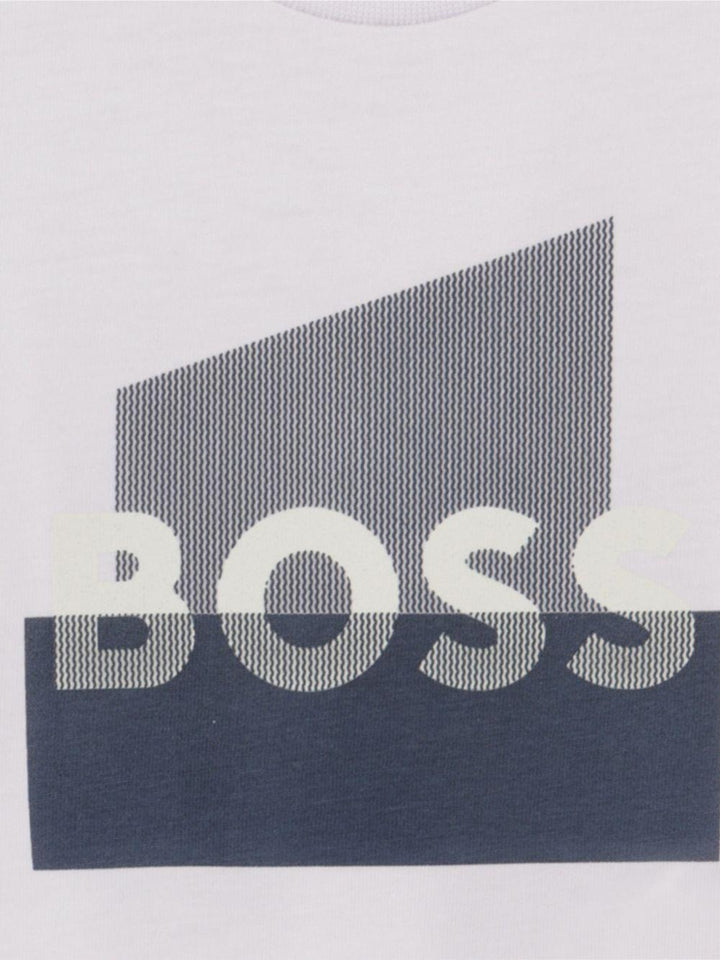 T-shirt bianca per neonato J52879 10P Boss Kids 
