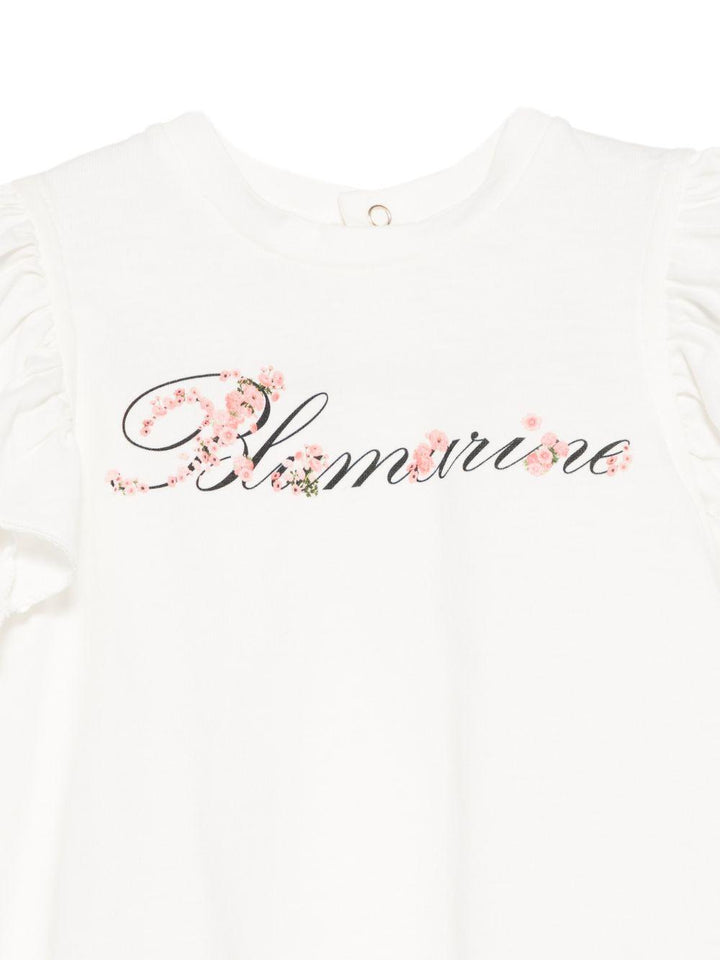 T-shirt color crema per neonata BGTS0110JF031 0233 Miss Blumarine 
