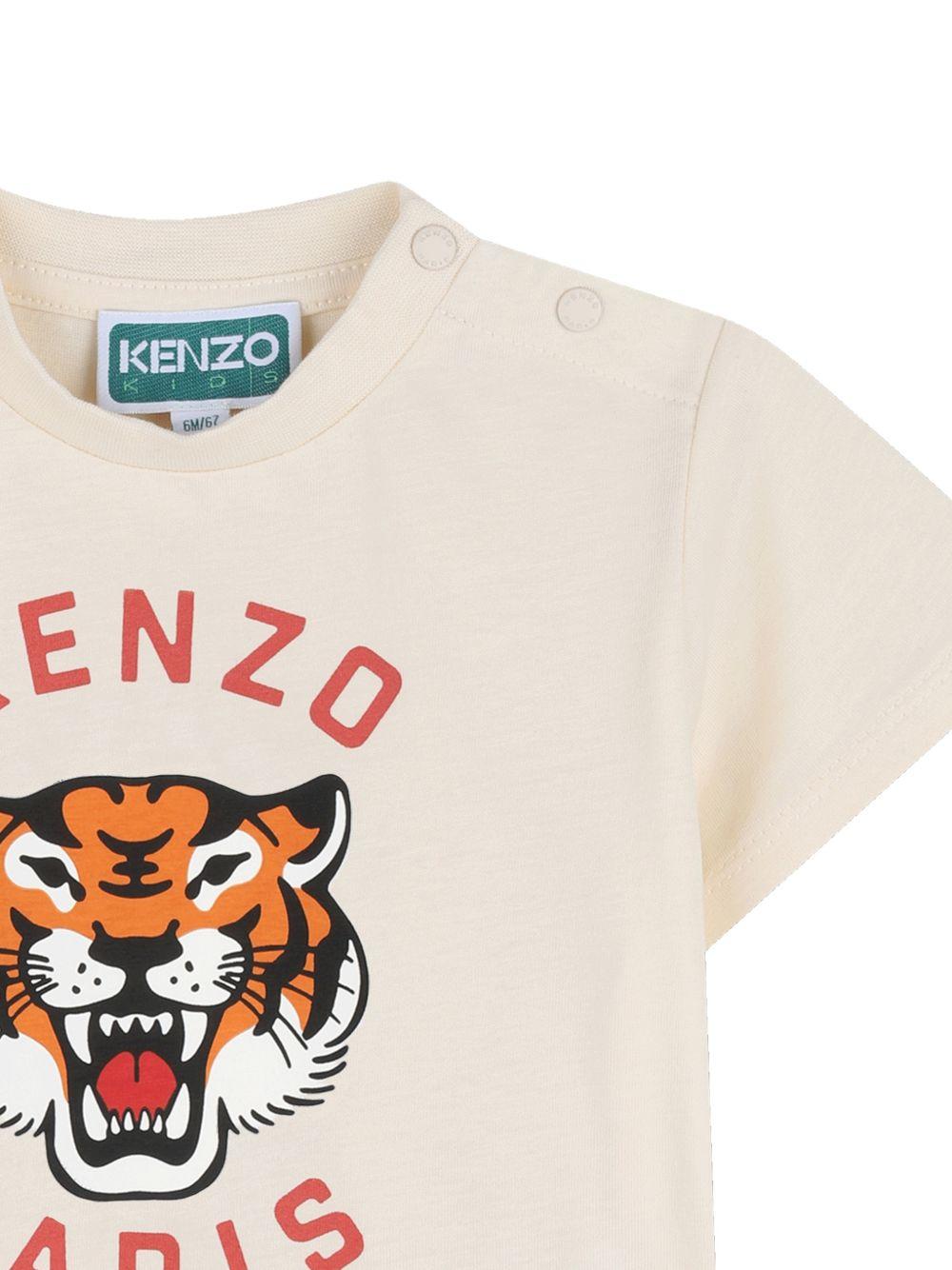 T-shirt beige per neonato K61718 208 Kenzo Kids 