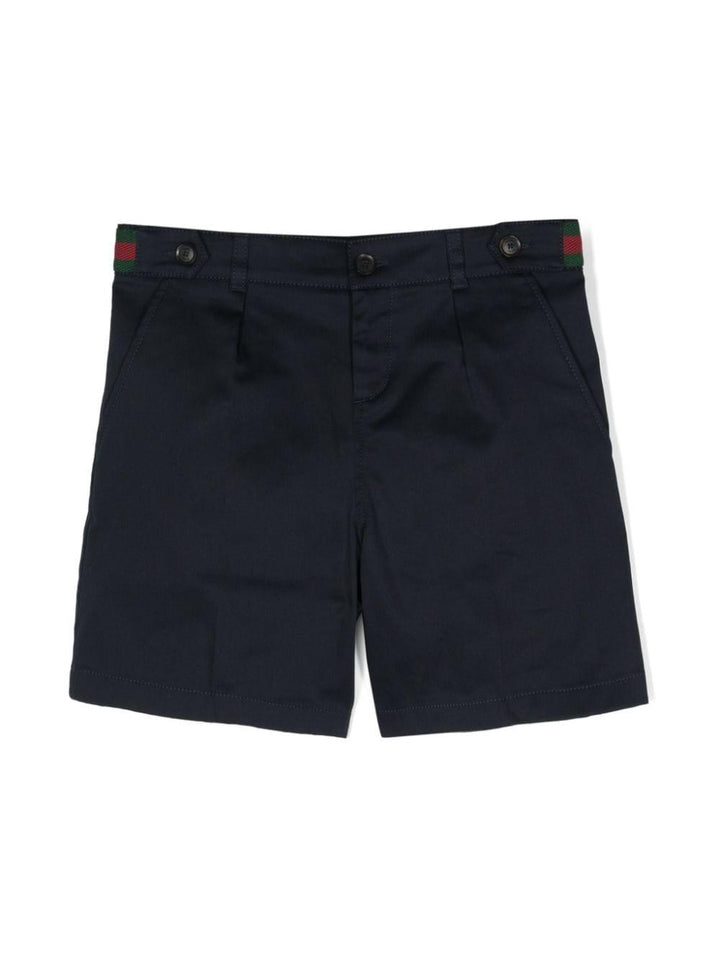 Blue Bermuda shorts for boys in cotton