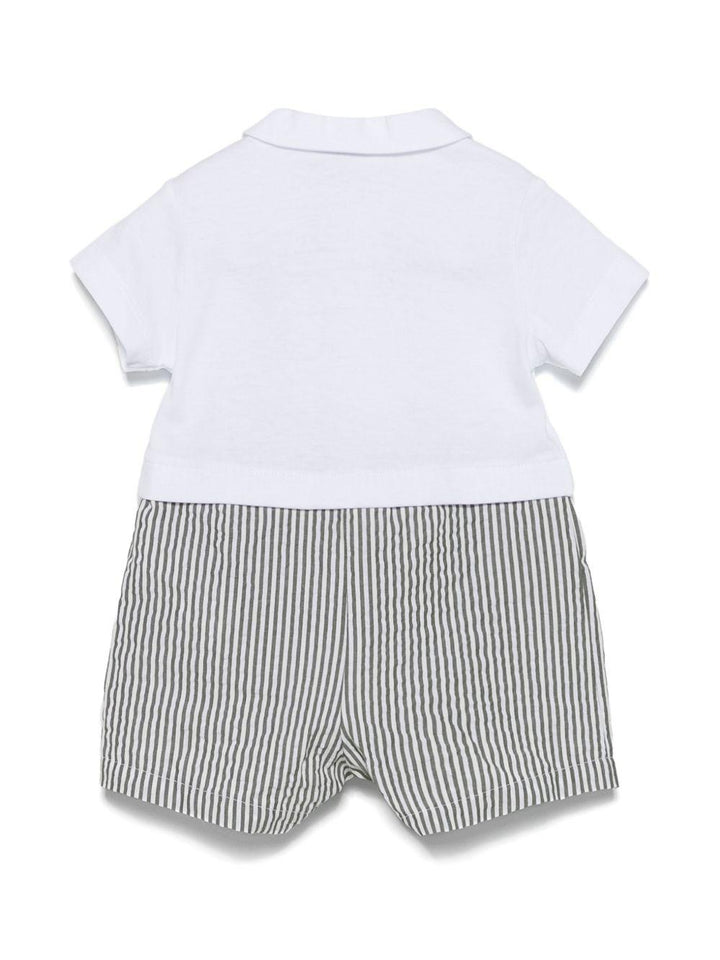 Tutina bianca/verde per neonato