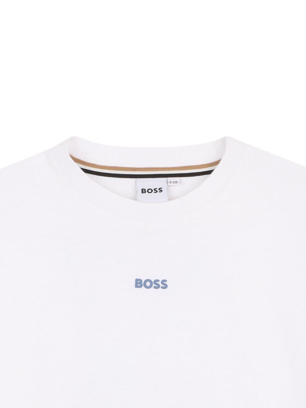 T-shirt bianca per bambino J52987 10P Boss Kids 