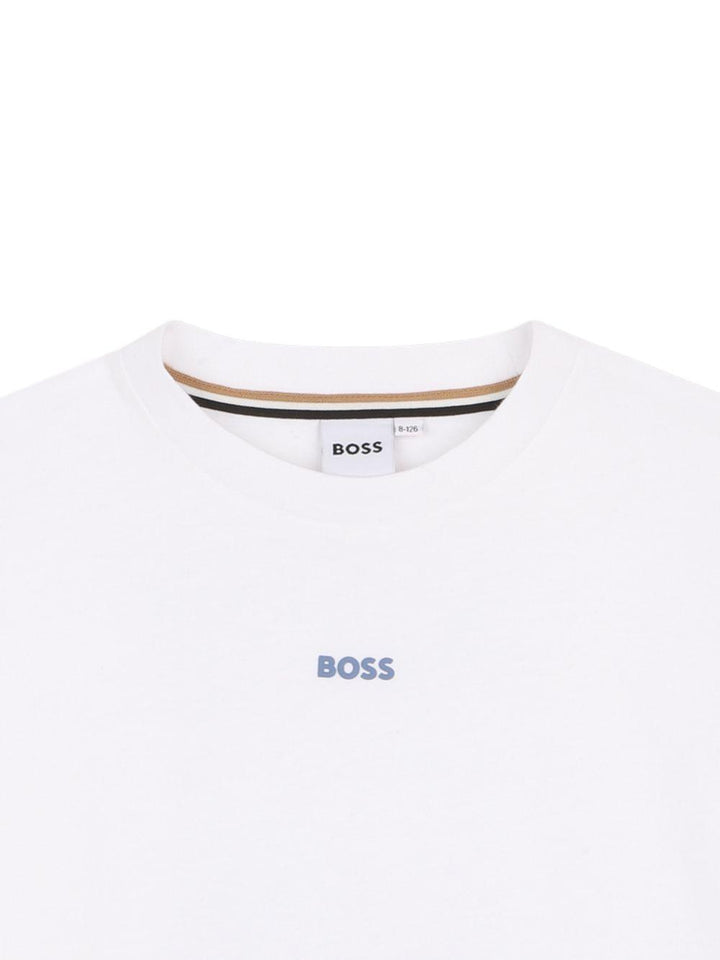 T-shirt bianca per bambino J52987 10P Boss Kids 