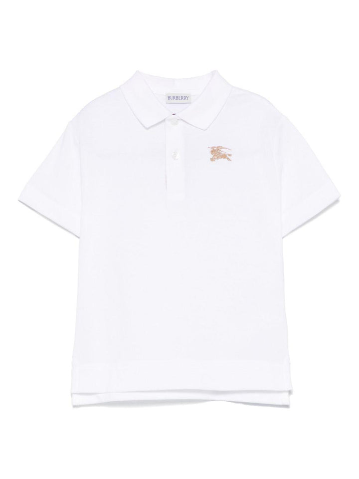 Polo bianca per bambino 8105073 A1464 Burberry Kids 