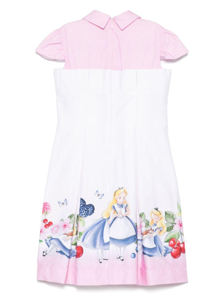 Abito rosa/bianco per bambina