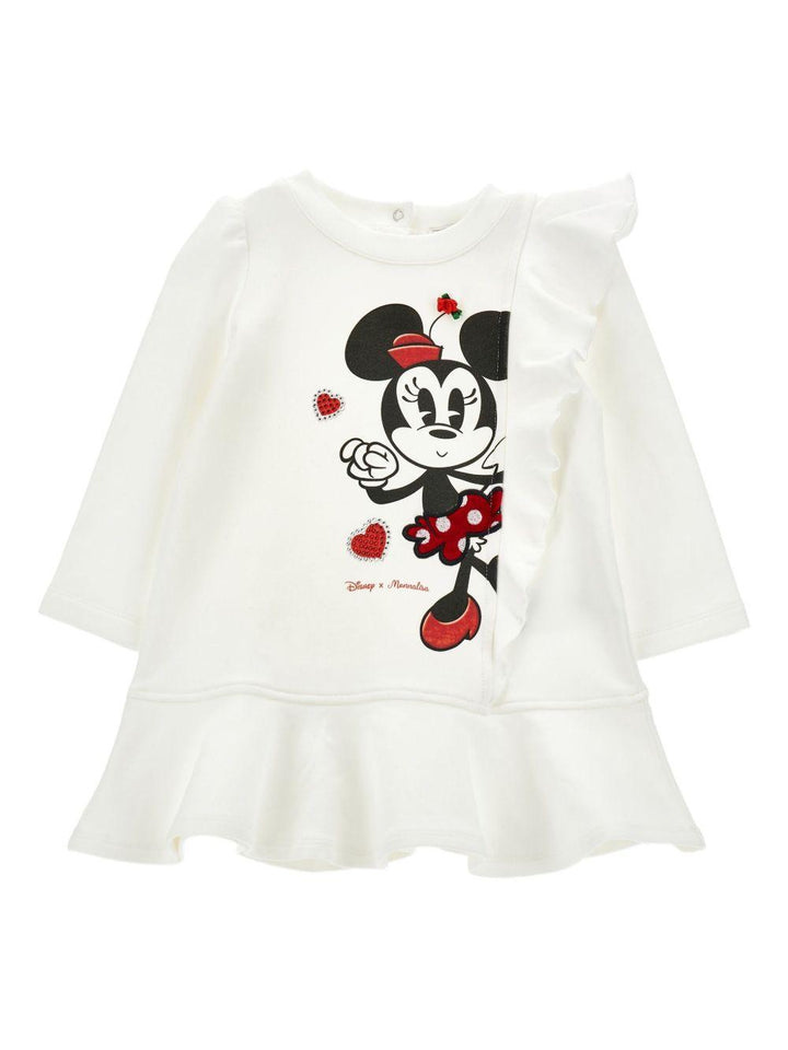 Abito bianco per neonata 39F9036004 0001 Monnalisa Kids 