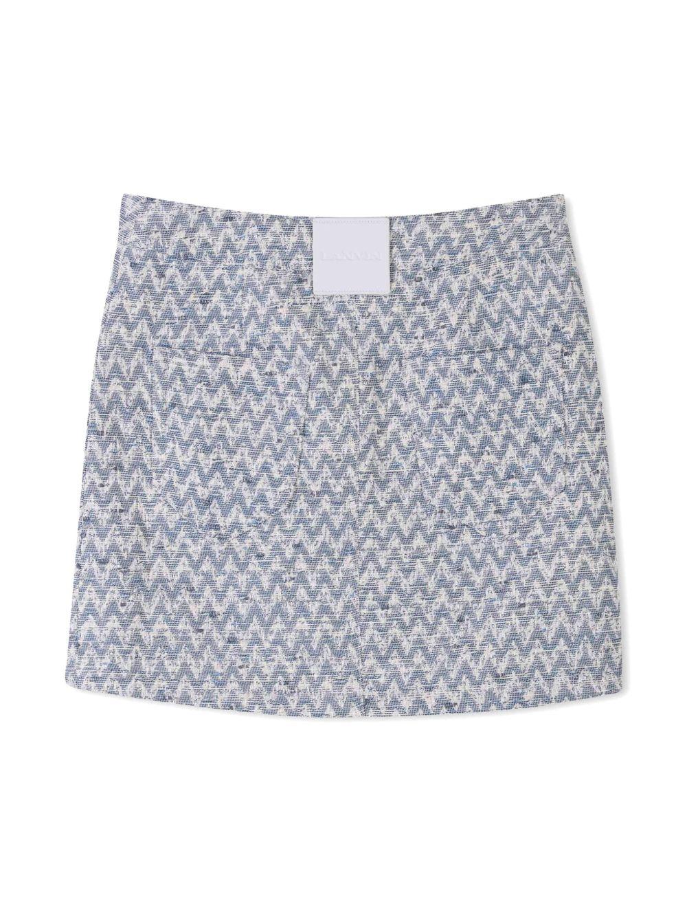 Gonna blu/bianco per bambina