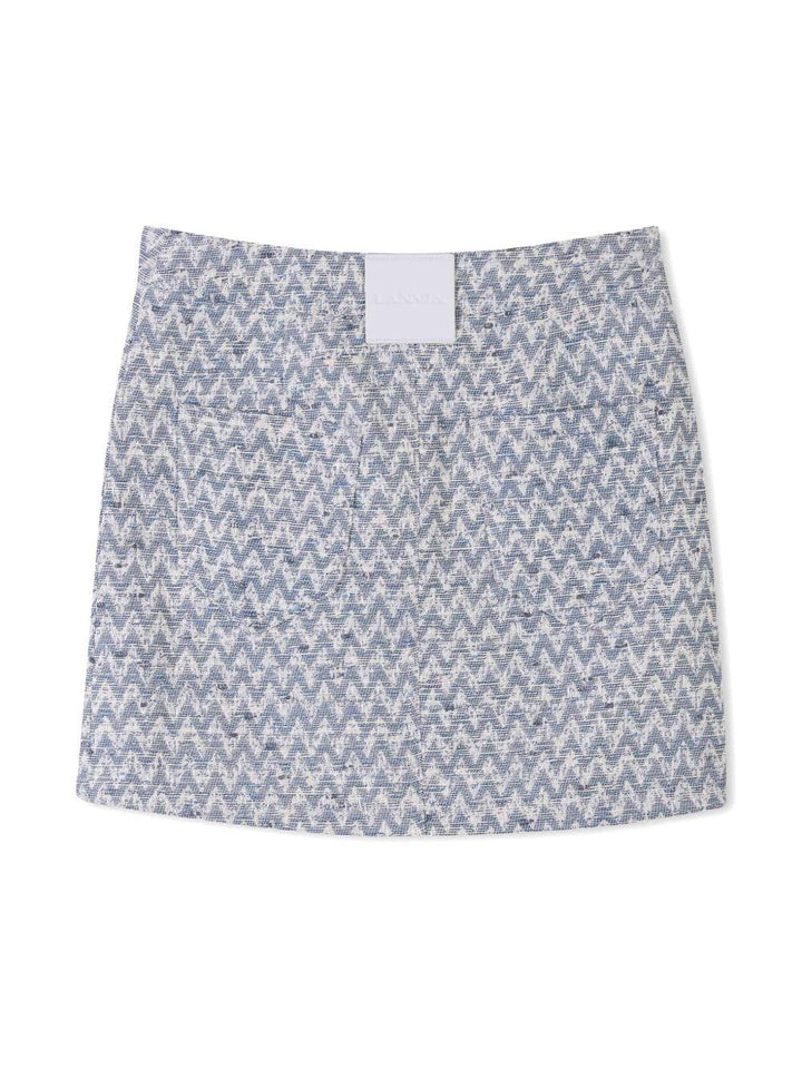 Gonna blu/bianco per bambina