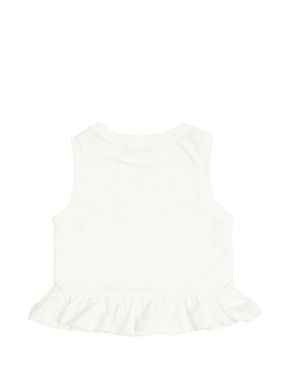 Top bianco sporco per bambina BY8B42Z3672 100OR Balmain Kids 