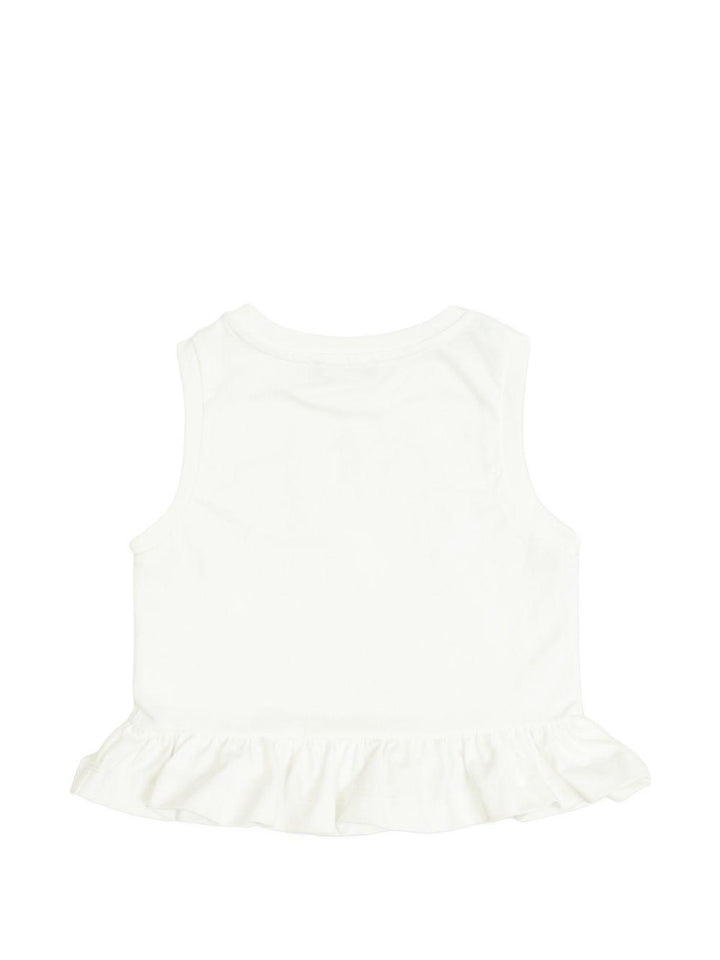 Top bianco sporco per bambina BY8B42Z3672 100OR Balmain Kids 