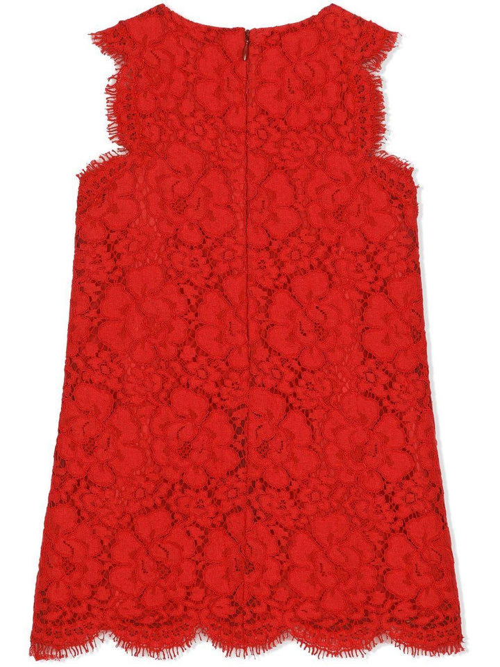 Abito rosso per bambina L53DL5FLM8Z R2254 Dolce & Gabbana Kids 