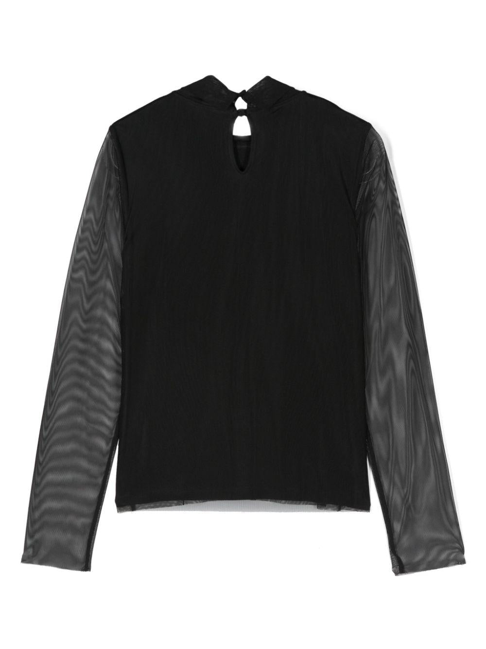 Black t-shirt for girls with logo