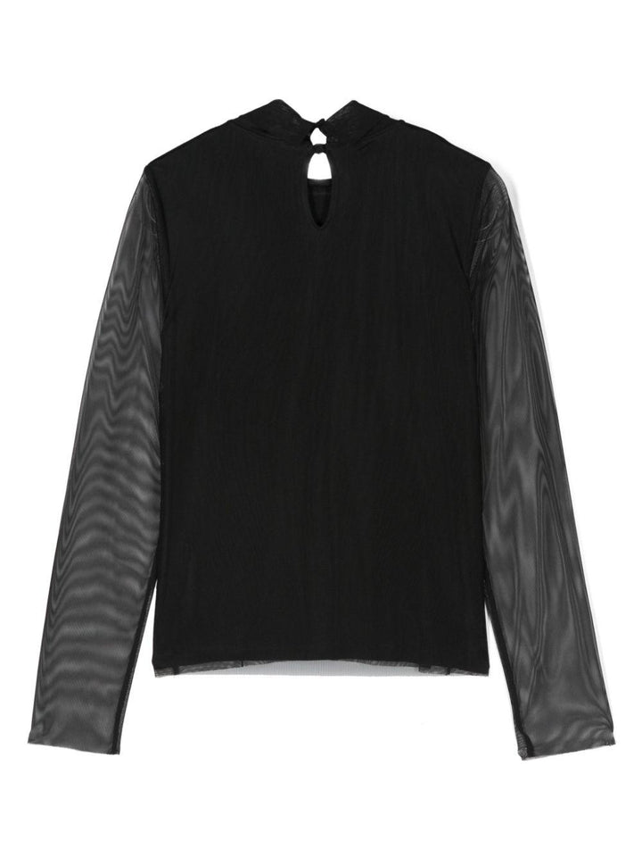 Black t-shirt for girls with logo