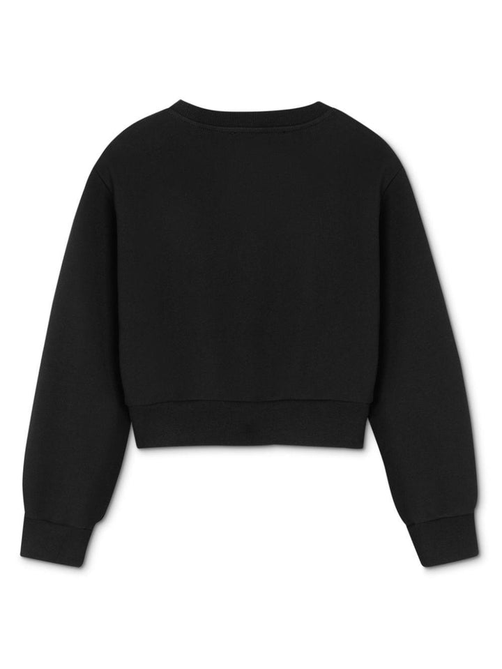 Black cotton sweatshirt for girls