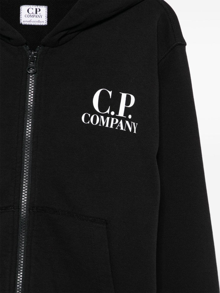 Black sweatshirt for boys with logo
