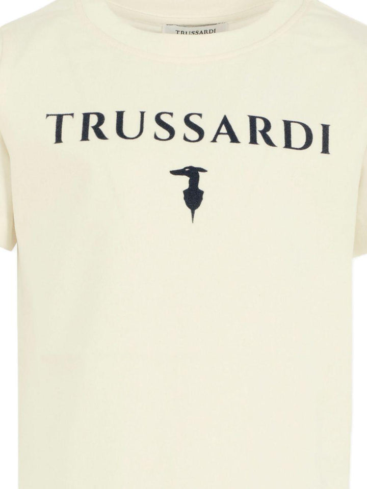 T-shirt bianco sporco per bambino TBA25003TS O-W Trussardi Kids 