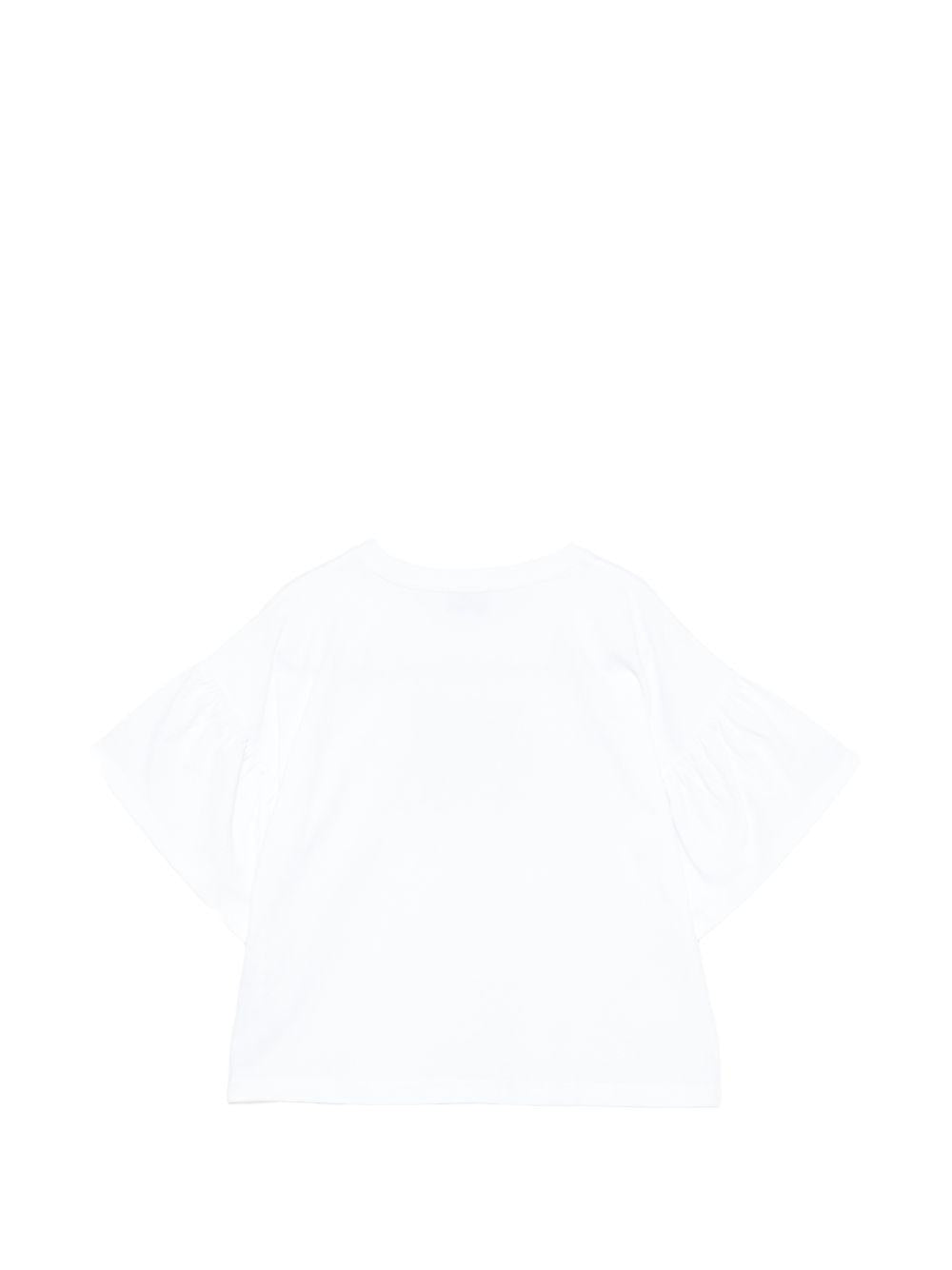 T-shirt bianca per bambina HDM077LAA23 10101 Moschino Kids 