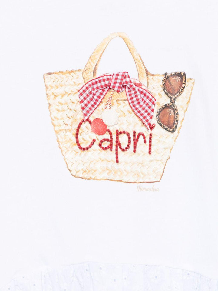 T-shirt bianca per bambina