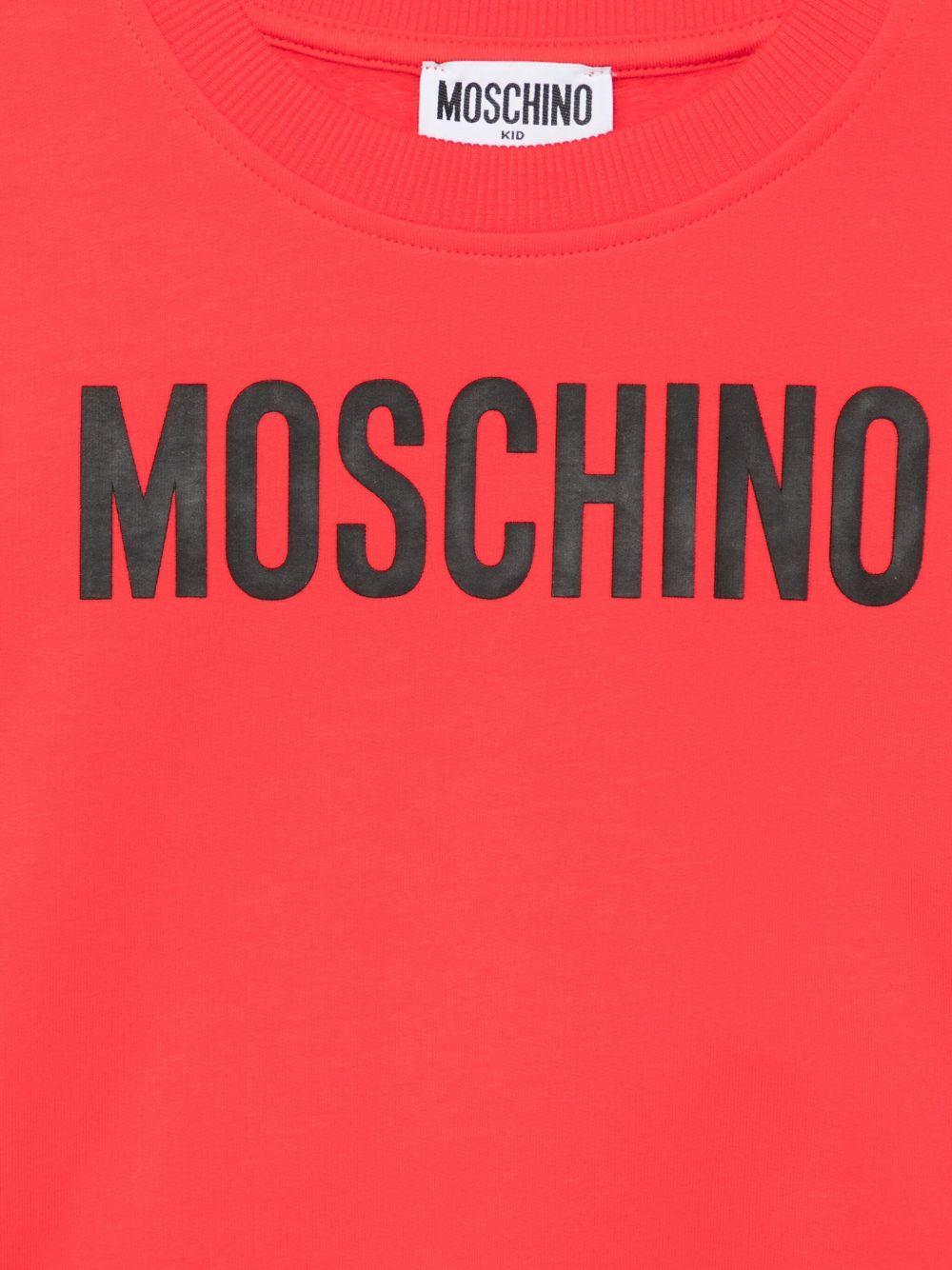 Felpa rossa per bambino HUF09ILDA21 50109 Moschino Kids 