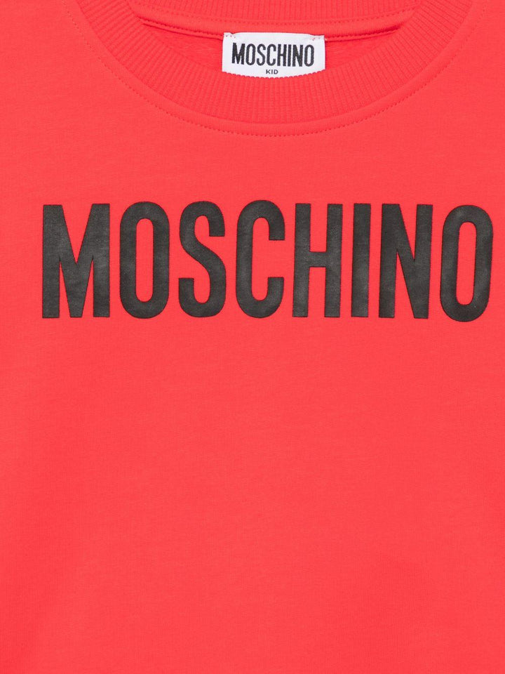 Felpa rossa per bambino HUF09ILDA21 50109 Moschino Kids 