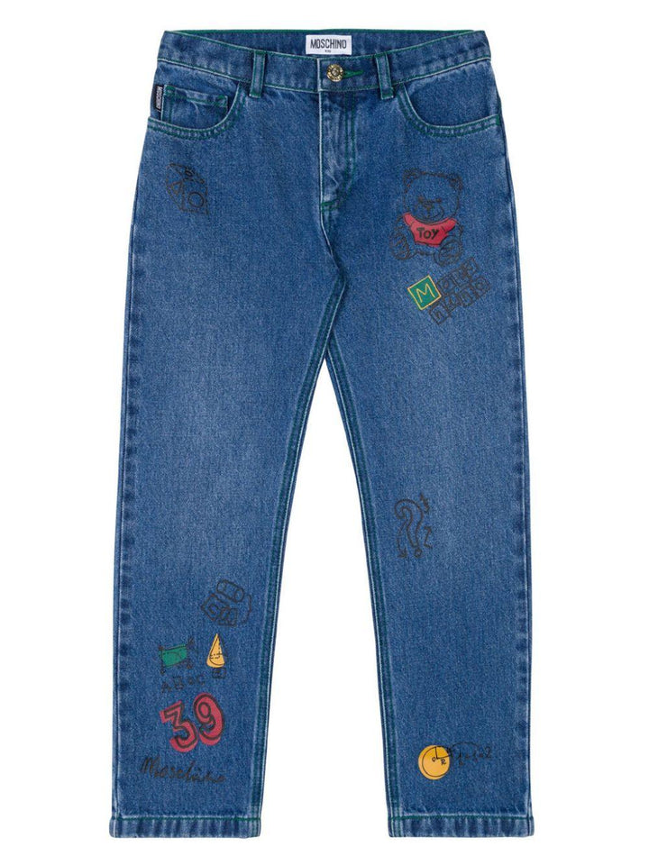Indigo blue jeans for girls
