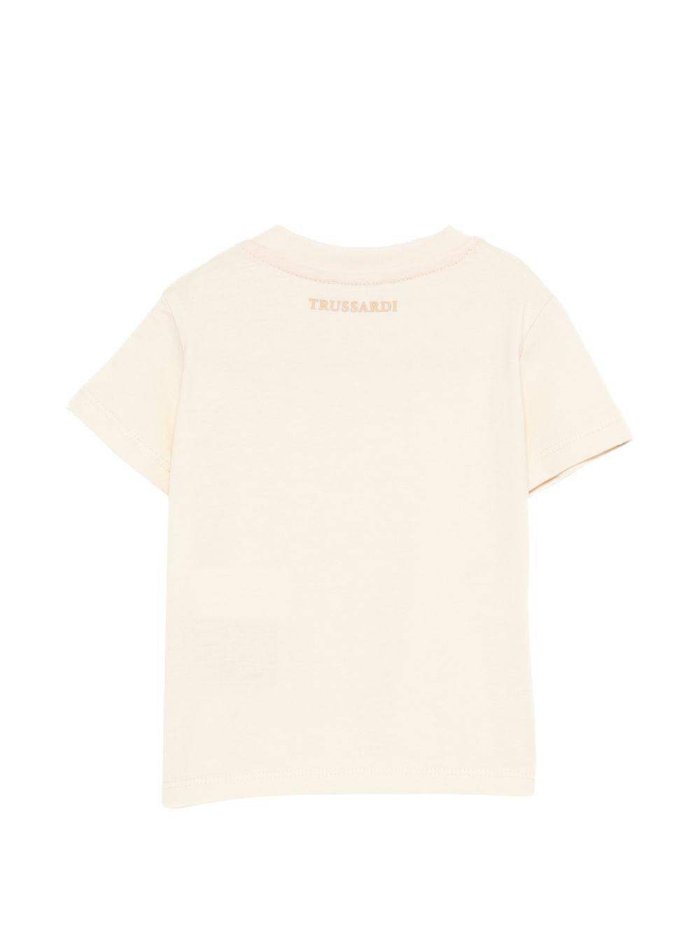 T-shirt beige per neonato TIP26048TS BEINEW Trussardi Kids 