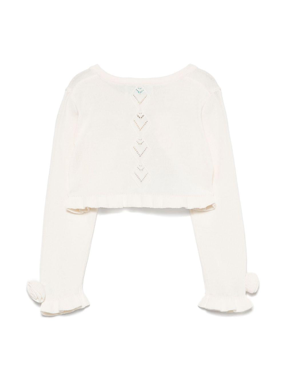 Cardigan beige chiaro per neonata