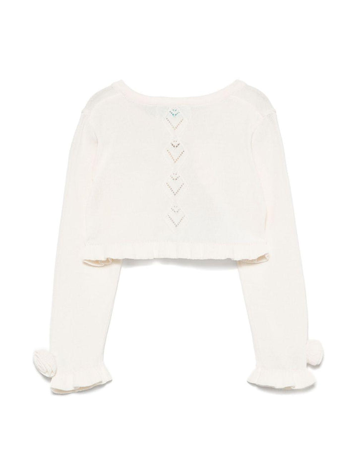 Cardigan beige chiaro per neonata