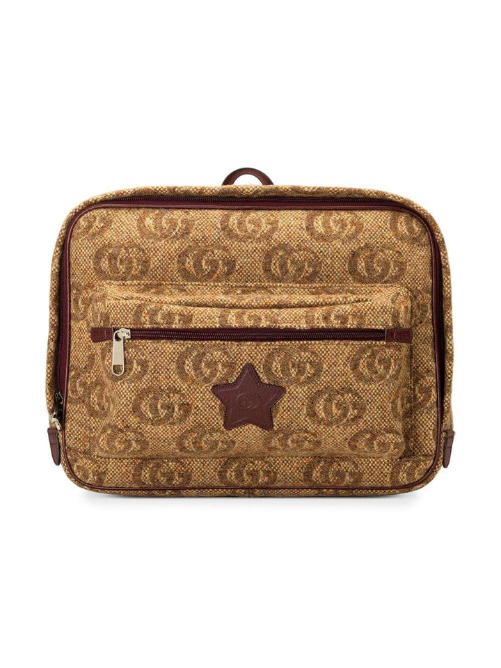 Zaino marrone per bambini con logo