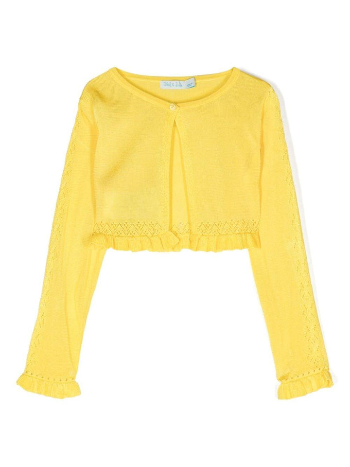 Cardigan giallo per bambina 5367 075 Abel & Lula 