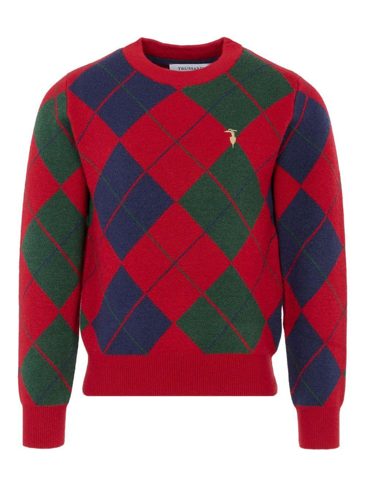 Maglione rosso per bambino TBA25062MA EMB Trussardi Kids 