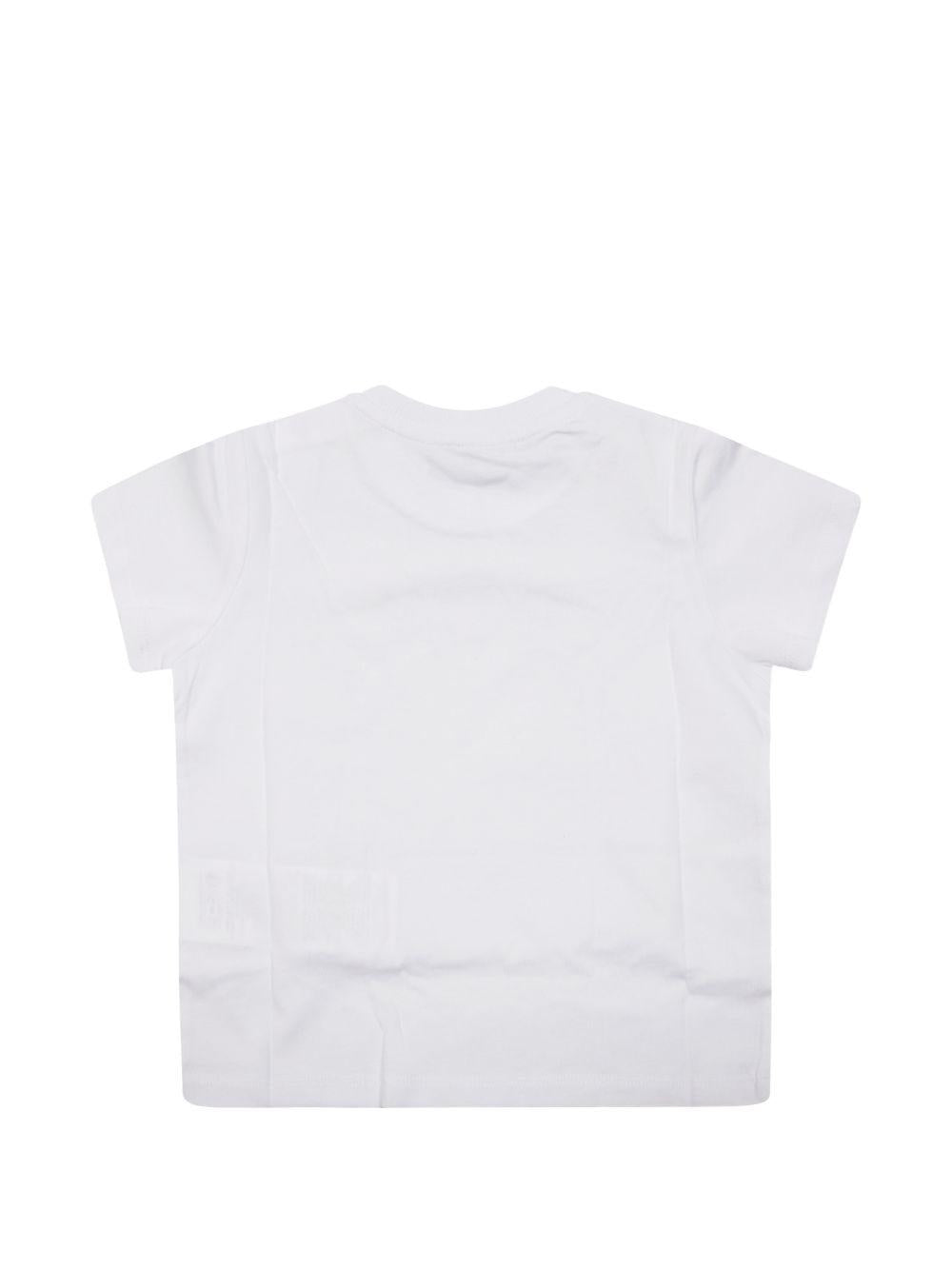 T-shirt bianco per neonato MUM04OLAA24 10101 Moschino Kids 