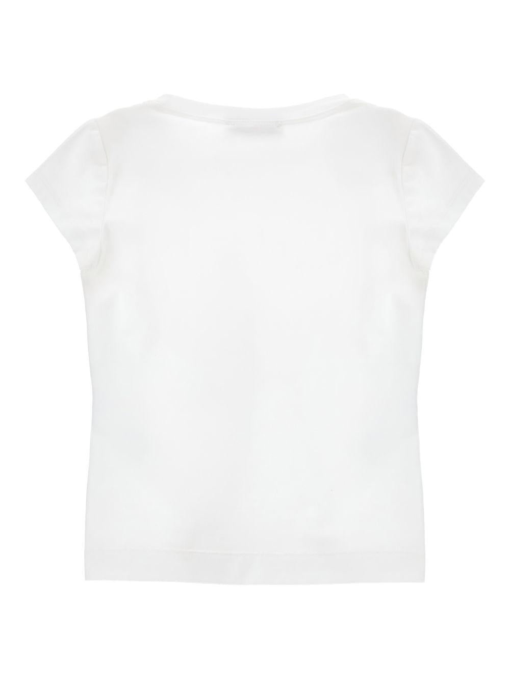 T-shirt bianca per bambina 11G6037201 0099 Monnalisa Kids 
