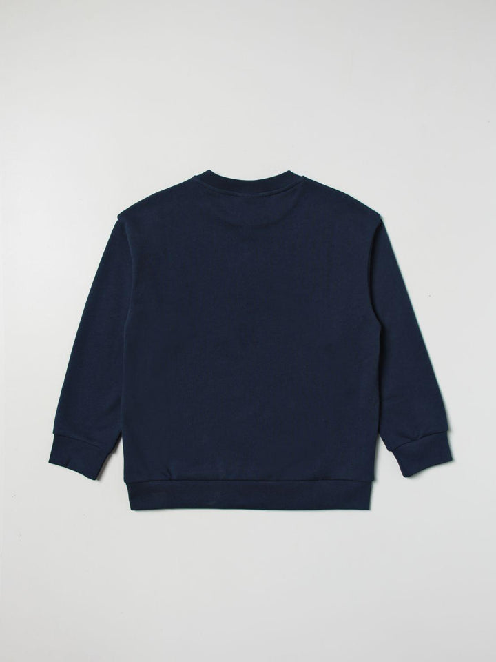 Felpa blu per bambino con logo JUH0515V0 F1I11 Fendi Kids 