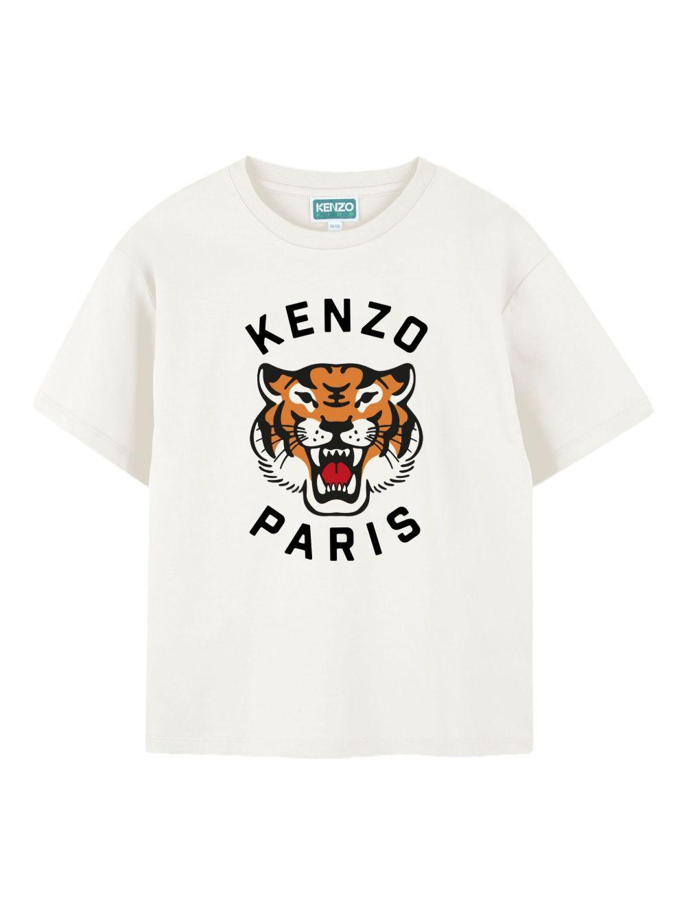 T-shirt bianco per bambino K61505 117 Kenzo Kids 