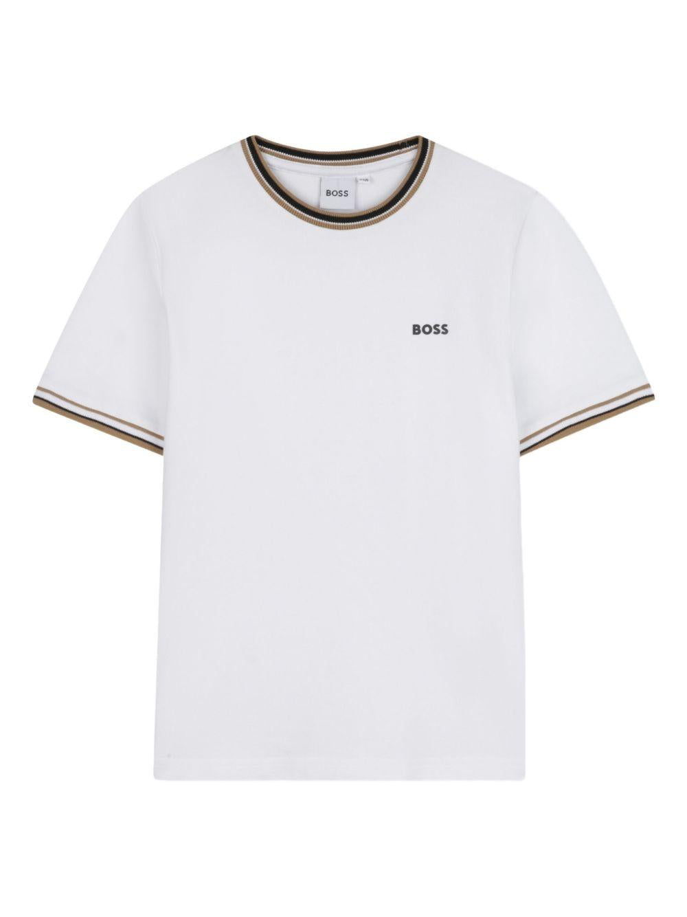 T-shirt bianco per bambino J52368 10P Boss Kids 