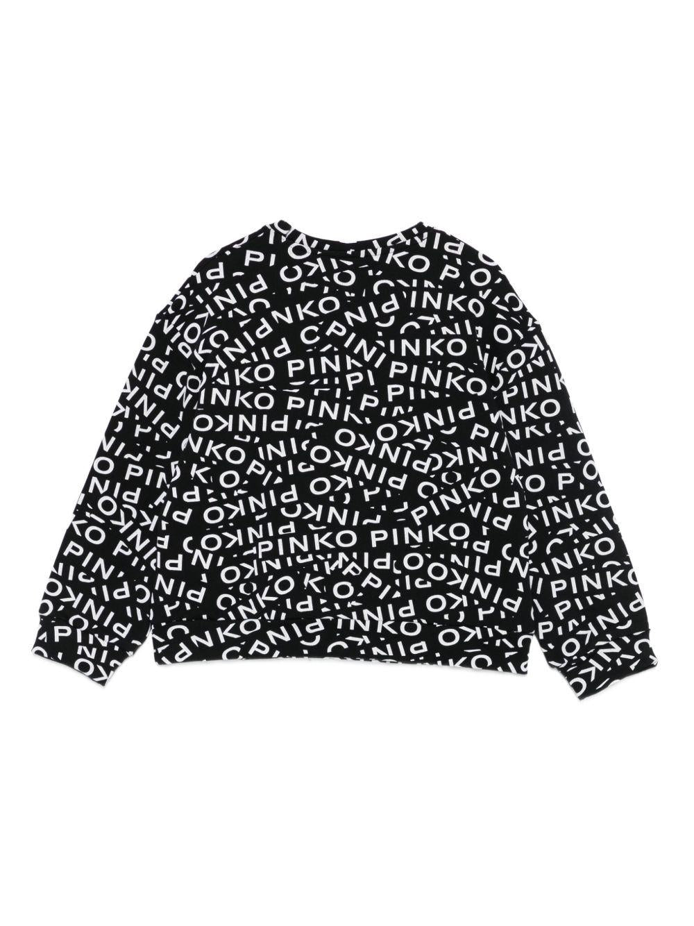 Felpa nera per bambina KFFE017CFE014 D002 Pinko Kids 