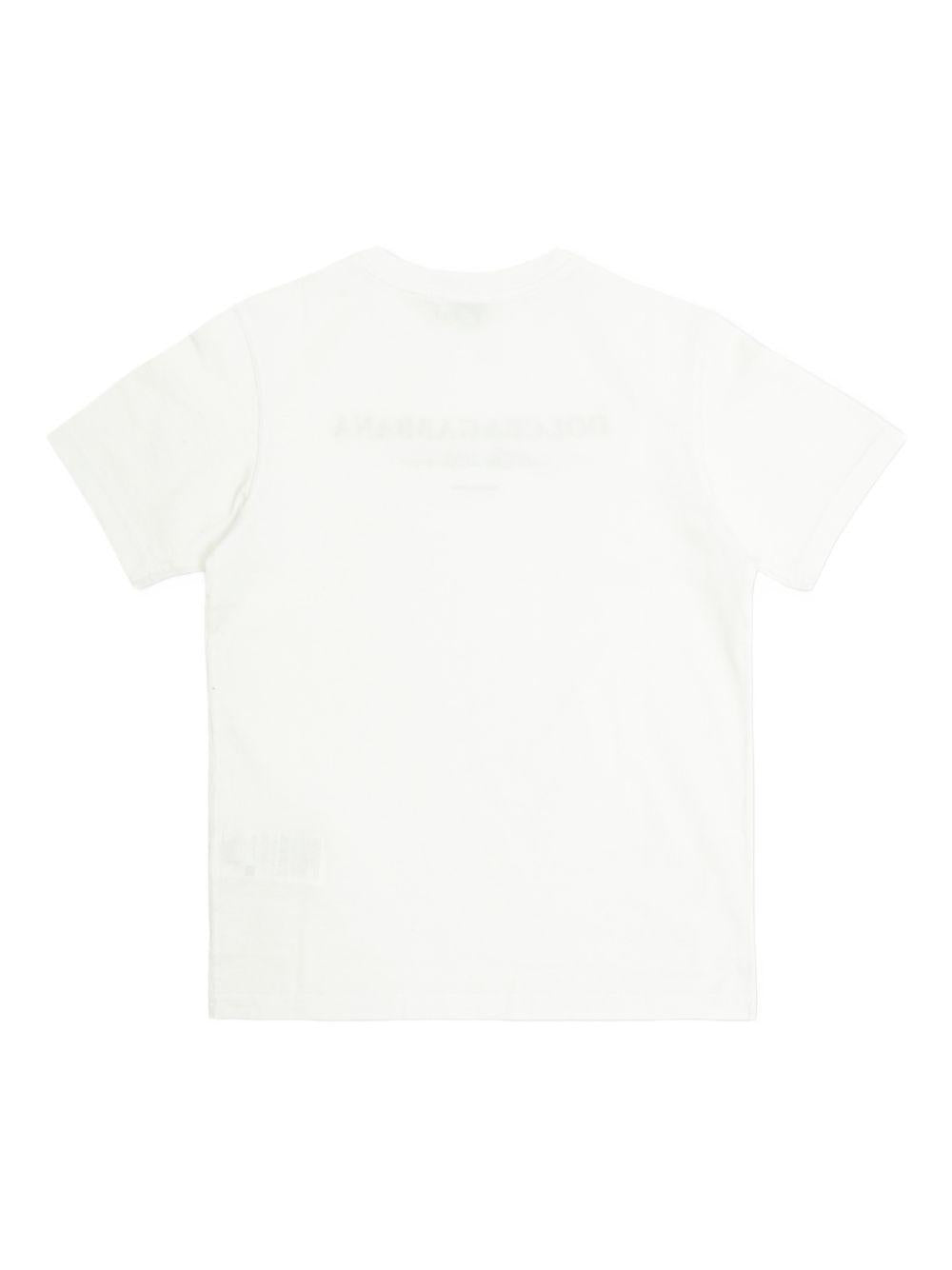T-shirt bianco per bambino L4JTHUG7P1Y W0800 Dolce & Gabbana Kids 
