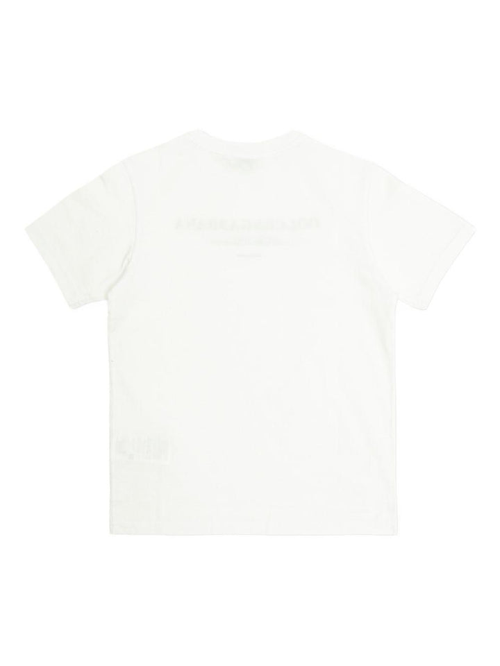 T-shirt bianco per bambino L4JTHUG7P1Y W0800 Dolce & Gabbana Kids 