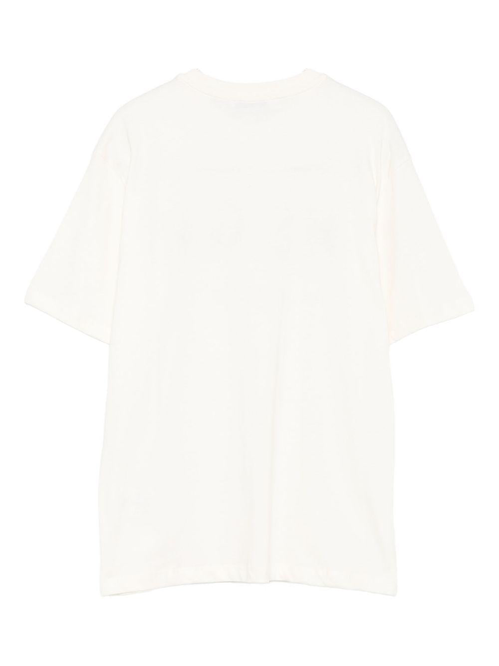 T-shirt crema per bambino F5MSJUTH007 013 Msgm Kids 