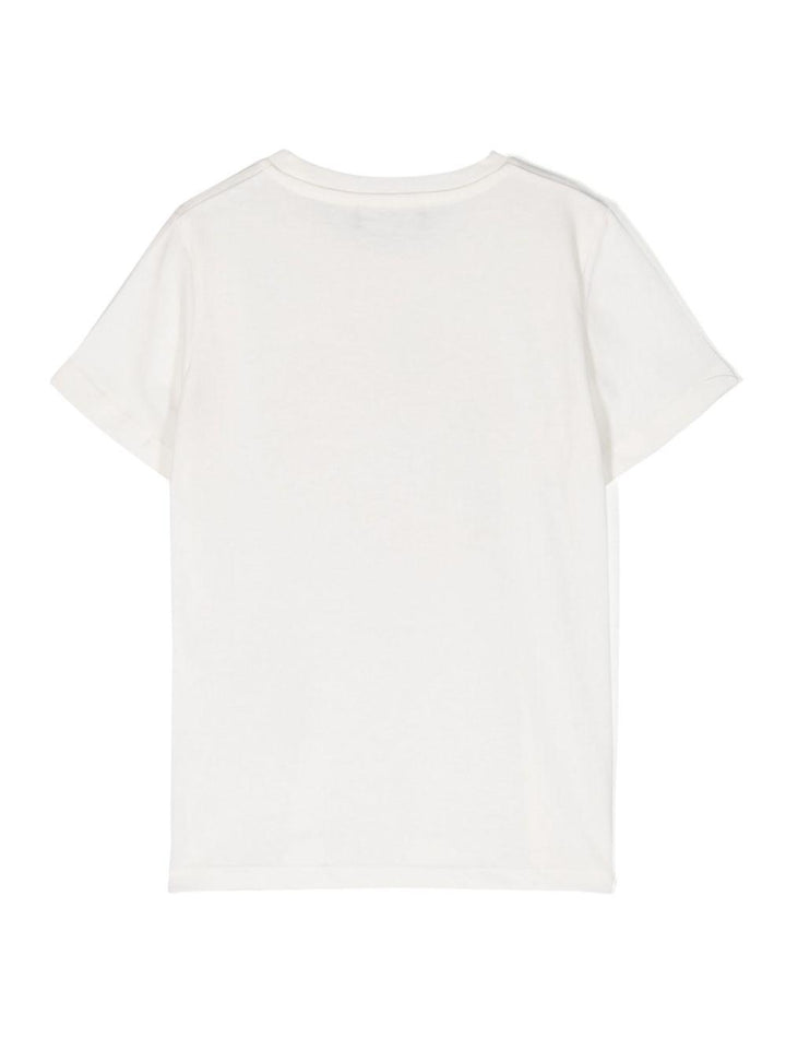 T-shirt bianca per bambini con logo