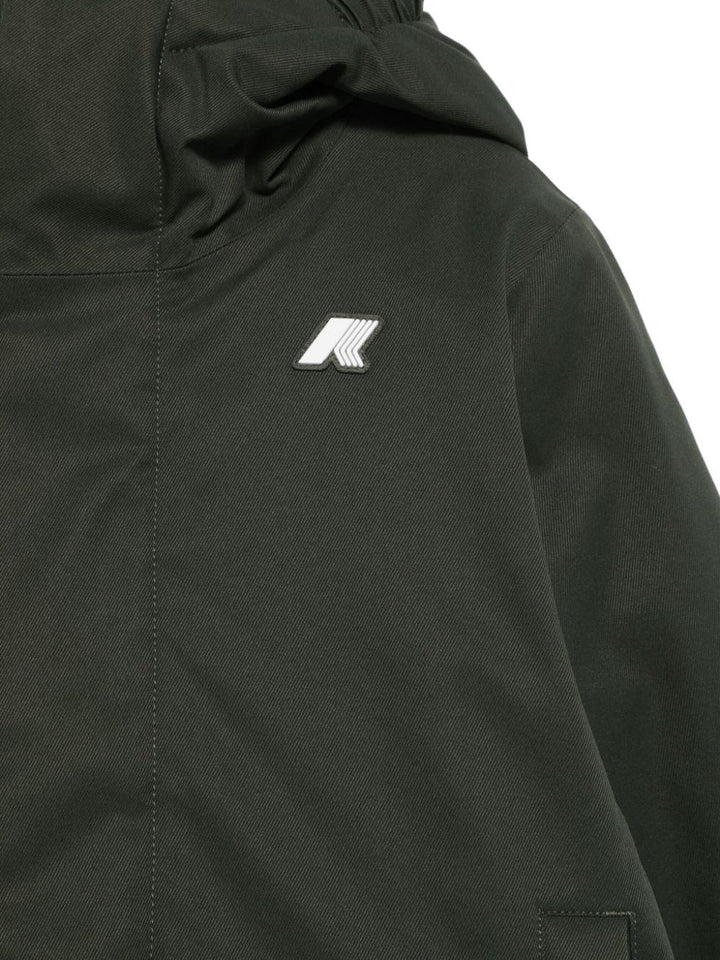 Green running jacket for kids