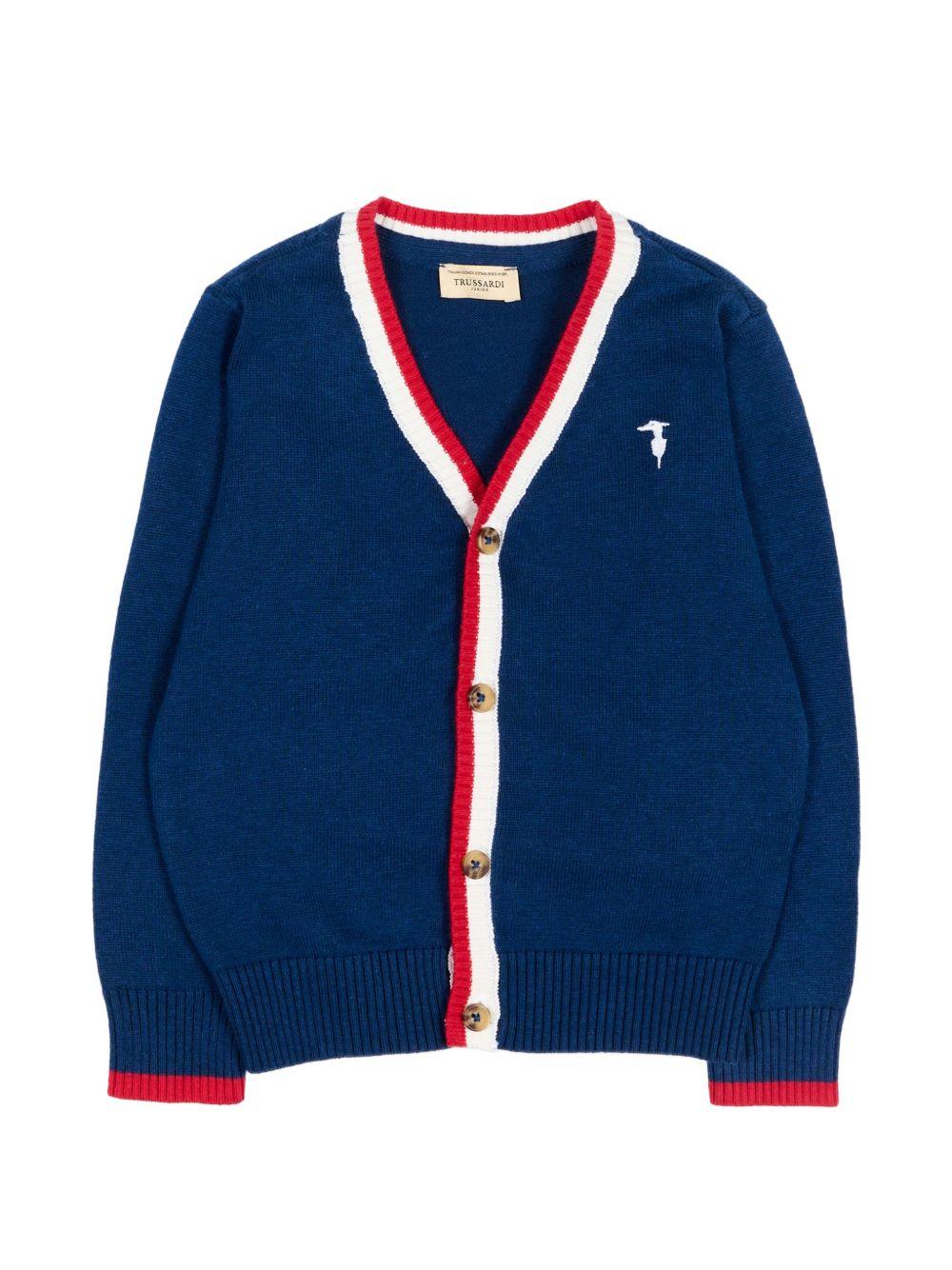 Cardigan blu per neonato TIP26007CD BLU Trussardi Kids 